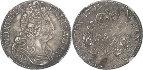 FRANCE / CAPÉTIENS
Louis XIV (1643-1715). Demi-écu aux trois couronnes 1709, S, Reims.NGC AU 58 (6633192-034).
Av. LVD. XIIII. D: G - FR. ET. NAV. REX...