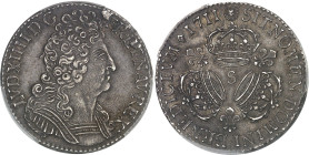 FRANCE / CAPÉTIENS
Louis XIV (1643-1715). Demi-écu aux trois couronnes 1711, S, Reims.PCGS AU55 (42456712).
Av. LVD. XIIII. D: G - FR. ET. NAV. REX (d...