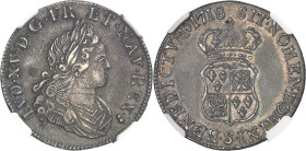 FRANCE / CAPÉTIENS
Louis XV (1715-1774). Quart d’écu de France-Navarre 1718, S, Reims.NGC AU 55 (6633193-035).
Av. LVD. XV. D. G. FR. - .ET. NAV. REX ...