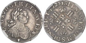 FRANCE / CAPÉTIENS
Louis XV (1715-1774). Huitième d’écu aux huit L 1725, S, Reims.NGC XF 45 (6633192-039).
Av. LVD. XV. D. G. FR. ET. NAV. REX. Buste ...