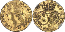 FRANCE / CAPÉTIENS
Louis XV (1715-1774). Louis d’or au bandeau 1743, S, Reims.NGC VF DETAILS CLEANED (6633193-045).
Av. LVD. XV. D. G. FR. ET. NAV. RE...