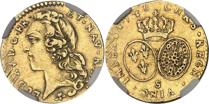 FRANCE / CAPÉTIENS
Louis XV (1715-1774). Demi-louis d’or au bandeau 1746, S, Rei...