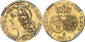 FRANCE / CAPÉTIENS
Louis XV (1715-1774). Demi-louis d’or au bandeau 1746, S, Reims.NGC XF DETAILS CLEANED (6633193-046).
Av. LVD. XV. D. G. FR. ET. NA...