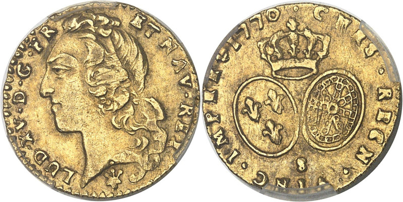 FRANCE / CAPÉTIENS
Louis XV (1715-1774). Demi-louis d’or au bandeau 1770, S, Rei...