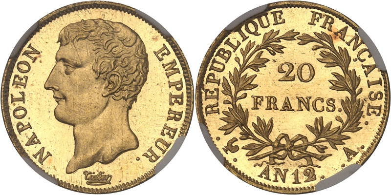 FRANCE
Premier Empire / Napoléon Ier (1804-1814). 20 francs Napoléon Empereur, f...