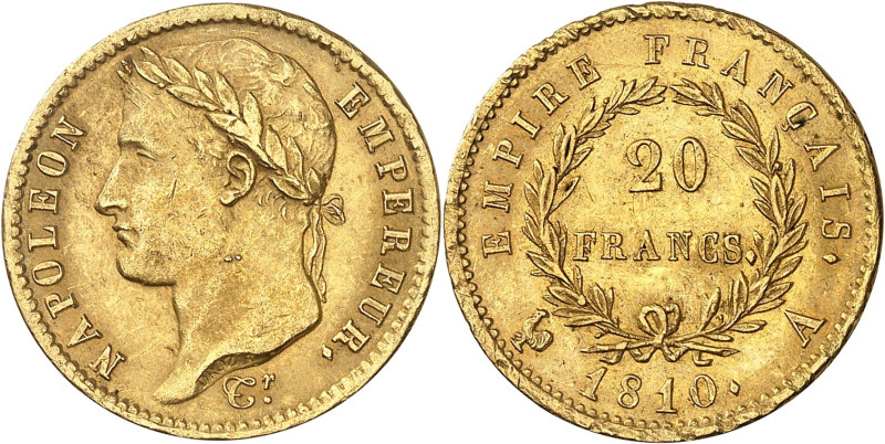 FRANCE
Premier Empire / Napoléon Ier (1804-1814). 20 francs Empire 1810, A, Par...