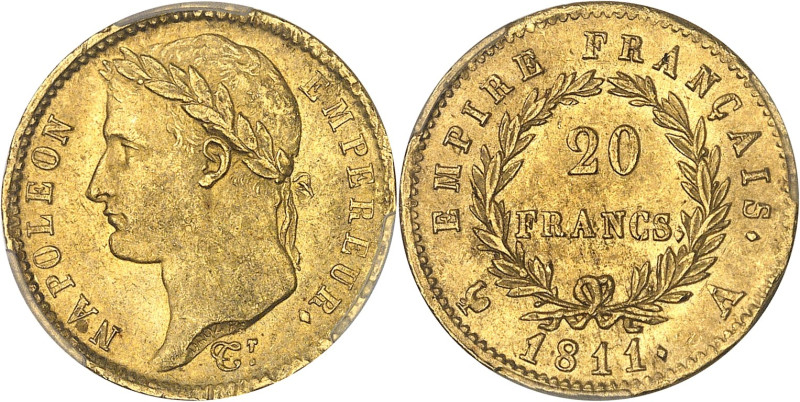 FRANCE
Premier Empire / Napoléon Ier (1804-1814). 20 francs Empire 1811, A, Pari...