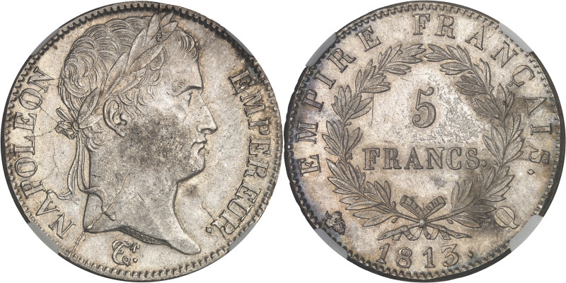 FRANCE
Premier Empire / Napoléon Ier (1804-1814). 5 francs Empire 1813, Q, Perpi...