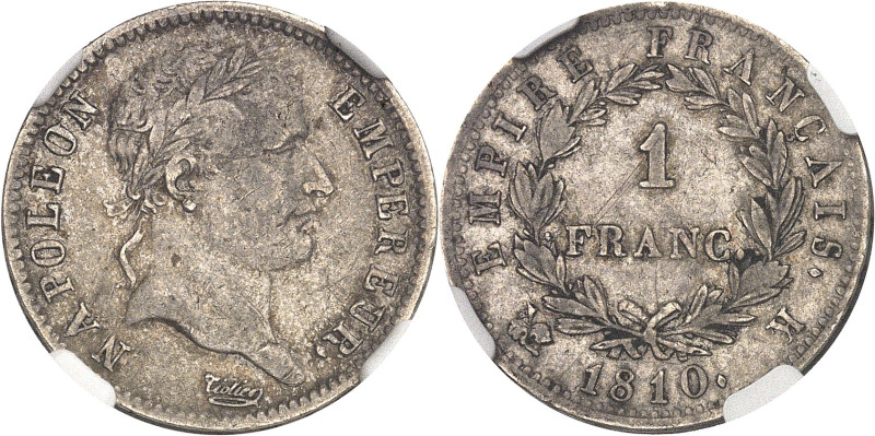 FRANCE
Premier Empire / Napoléon Ier (1804-1814). 1 franc Empire 1810, K, Bordea...