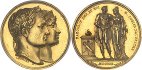 FRANCE
Premier Empire / Napoléon Ier (1804-1814). Médaille d’Or, mariage avec Marie-Louise d’Autriche, par Denon, Andrieu et Brenet 1810, Paris.PCGS S...