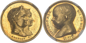 FRANCE
Premier Empire / Napoléon Ier (1804-1814). Médaillette d’Or, naissance du roi de Rome, par Andrieu et Galle 1811, Paris.NGC MS 61 (6631355-069)...