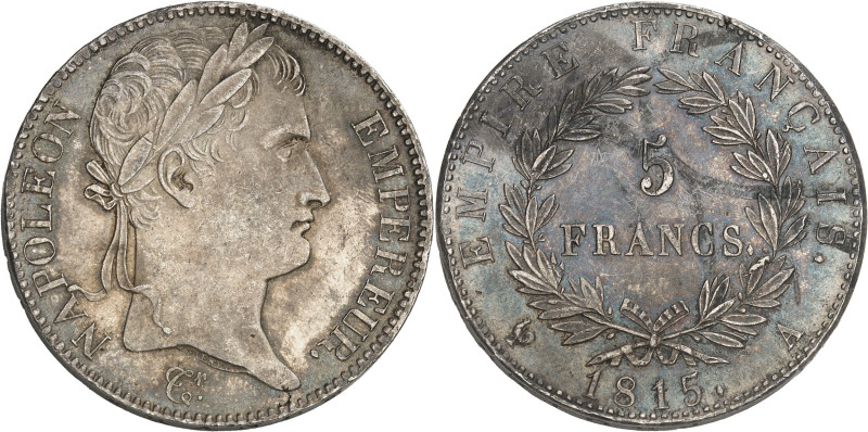 FRANCE
Cent-Jours / Napoléon Ier (mars-juillet 1815). 5 francs Empire 1815, A, P...