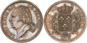 FRANCE
Louis XVIII (1814-1824). Essai de 5 francs en bronze à la lettre B et petit lion, par Michaut 1815.NGC MS 62 BN (6635775-035).
Av. LOUIS XVII...