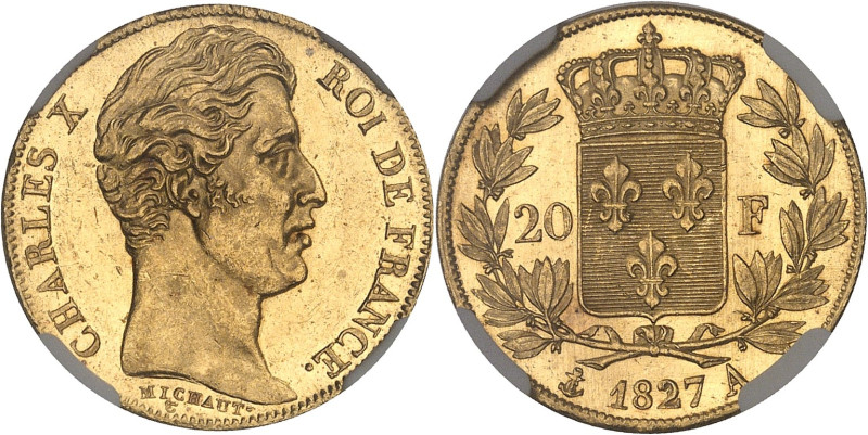 FRANCE
Charles X (1824-1830). 20 francs 1827, A, Paris.NGC MS 62+ (6633193-125)....