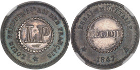 FRANCE
Louis-Philippe Ier (1830-1848). Décime bimétallique, essai monétaire 1847, Paris.NGC MS 60 (6630745-021).
Av. * LOUIS PHILIPPE 1er ROI DES FRAN...