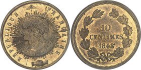 FRANCE
IIe République (1848-1852). Essai de 10 centimes, concours de 1848, premier type par Pillard 1848, Paris.PCGS SP64 (45956249).
Av. RÉPUBLIQUE F...