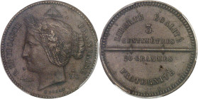 FRANCE
IIe République (1848-1852). Essai-piéfort de 10 centimes, concours de 1848, premier type par Rogat 1848, Paris.PCGS SP58 (45956253).
Av. RÉPUBL...