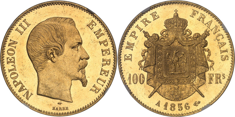 FRANCE
Second Empire / Napoléon III (1852-1870). 100 francs tête nue, aspect Fla...