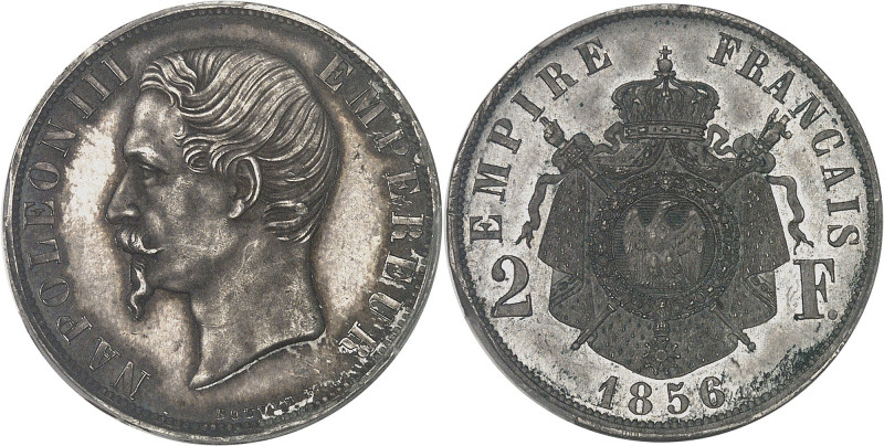 FRANCE
Second Empire / Napoléon III (1852-1870). Essai de 2 francs tête nue par ...