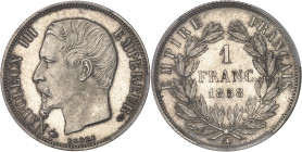 FRANCE
Second Empire / Napoléon III (1852-1870). 1 franc tête nue 1858, A, Paris.PCGS MS64 (28037136).
Av. (différent) NAPOLEON III EMPEREUR (différen...