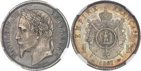 FRANCE
Second Empire / Napoléon III (1852-1870). 1 franc tête laurée 1867, BB, Strasbourg.NGC MS 62 (6632266-012).
Av. NAPOLEON III EMPEREUR (atelier)...