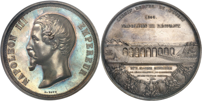 FRANCE
Second Empire / Napoléon III (1852-1870). Médaille, Chemin de fer de l’Ou...
