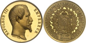 FRANCE
Second Empire / Napoléon III (1852-1870). Médaille d’Or, Exposition Universelle (grande médaille d’Honneur), Flan bruni (PROOF) 1855, Paris.NG...