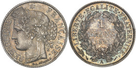 FRANCE
IIIe République (1870-1940). 1 franc Cérès 1894, A, Paris.PCGS MS66 (38920440).
Av. RÉPUBLIQUE FRANÇAISE. Tête de la République à gauche en Cér...