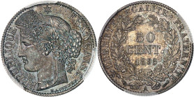 FRANCE
IIIe République (1870-1940). 50 centimes Cérès 1895, A, Paris.PCGS MS66 (43300996).
Av. RÉPUBLIQUE FRANÇAISE. Tête de la République à gauche en...