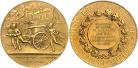 FRANCE
IIIe République (1870-1940). Médaille d’Or, concours de Sapeurs-pompiers du Havre, Division d’excellence aux sapeurs-pompiers de Caen 1903, Par...