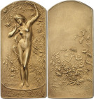 FRANCE
IIIe République (1870-1940). Plaque, Flore, par L. Coudray ND (1905), Paris.
Av. FLORE. Flore nue, debout de face, respirant le parfum d’une ro...