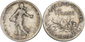 FRANCE
IIIe République (1870-1940). Présérie de 1 FRANC Semeuse 1898, Paris.NGC MS 64 (6635777-001).
Av. REPUBLIQUE FRANÇAISE. La Semeuse à gauche, ...