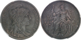 FRANCE
IIIe République (1870-1940). 10 centimes Daniel-Dupuis, Flan bruni mat (PROOF MATTE) 1898, Paris.PCGS PR63BN (43134687).
Av. REPUBLIQUE FRANÇAI...