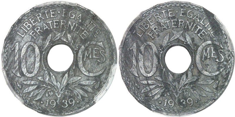 FRANCE
IIIe République (1870-1940). Épreuve de 10 centimes Lindauer, date avec p...