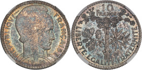 FRANCE
IIIe République (1870-1940). Essai de 10 francs, concours de 1929, par Bazor 1929, Paris.NGC MS 68 (6633194-002).
Av. REPVBLIQVE FRANÇAISE. Têt...