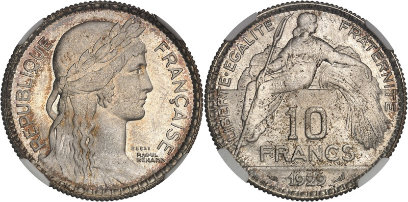 FRANCE
IIIe République (1870-1940). Essai de 10 francs, concours de 1929, par Bé...