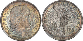FRANCE
IIIe République (1870-1940). Essai de 10 francs, concours de 1929, par La Fleur 1929, Paris.NGC MS 67 (6633193-140).
Av. REPUBLIQUE FRANÇAISE. ...