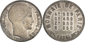 FRANCE
IIIe République (1870-1940). Essai quaternaire d’alliage, au module de 10 francs Turin, frappe spéciale (SP) ND (1929), Paris.PCGS SP64 (431347...