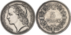 FRANCE
IIIe République (1870-1940). Essai de 5 francs Lavrillier en argent 1933, Paris.NGC AU DETAILS POLISHED (5783257-065).
Av. REPVBLIQVE FRANÇAISE...