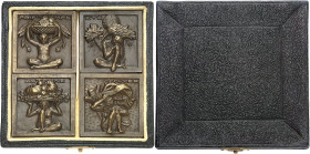 FRANCE
IIIe République (1870-1940). Coffret avec 4 plaquettes unifaces, les quatre saisons, par H. Dropsy ND (1927), Paris (Canale).
Av. PRINTEMPS / É...