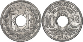 FRANCE
État Français (1940-1944). Épreuve de 10 centimes Lindauer, en aluminium, Frappe spéciale (SP) 1941, Paris.PCGS SP66 (GEM.44.2) (43134691).
Av....