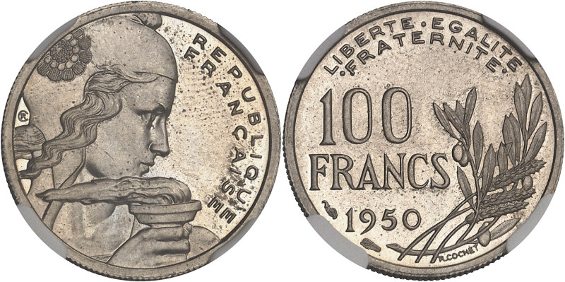 FRANCE
IVe République (1947-1958). Présérie de 100 francs Cochet, sans ESSAI 195...