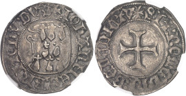 FRANCE / FÉODALES
Bretagne, Jean V (1399-1442). Blanc à la targe ND (1436-1442), hermine, Redon ?NGC AU 50 (6633791-005).
Av. + IOHANNES: BRITONV: DVX...
