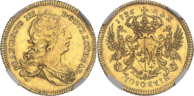 FRANCE / FÉODALES
Lorraine (duché de), François III (1729-1737). Demi-françois d...