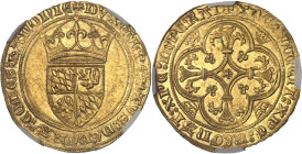 FRANCE / FÉODALES
Hainaut (comté de), Albert de Bavière (1389-1404). Couronne d’or ND, Valenciennes.NGC MS 62 (6632268-004).
Av. + DVX: ALBERTVS: DEI:...