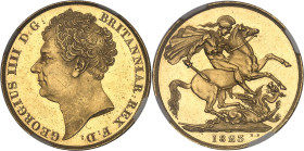 GRANDE-BRETAGNE
Georges IV (1820-1830). 2 souverains (2 pounds) 1823, Londres.NGC MS 63 (6631355-004).
Av. GEORGIUS IIII D: G: BRITTANIAR: REX F: D:. ...