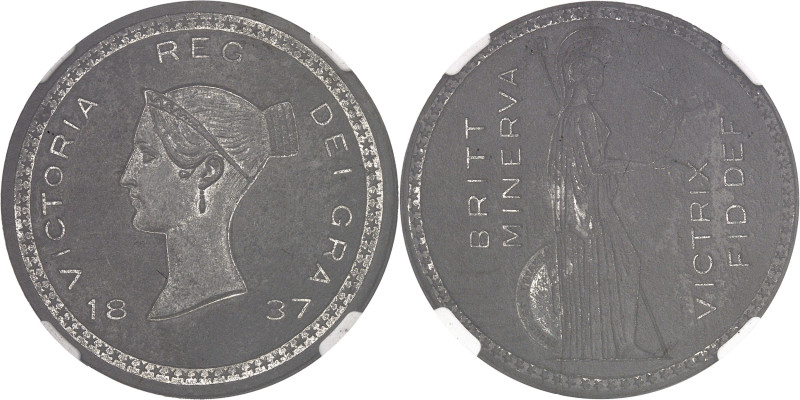 GRANDE-BRETAGNE
Victoria (1837-1901). Essai de la couronne (crown) par Bonomi, e...