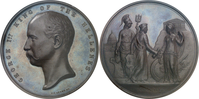 GRÈCE
Georges Ier (1863-1913). Médaille, visite de Georges Ier à Londres, le 16 ...