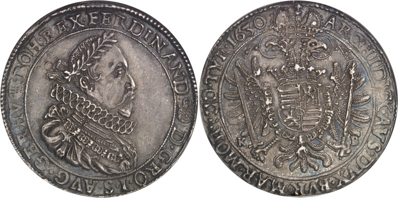 HONGRIE
Ferdinand II (1619-1637). Thaler 1630, KB, Kremnitz.NGC AU 55 (6632265-0...