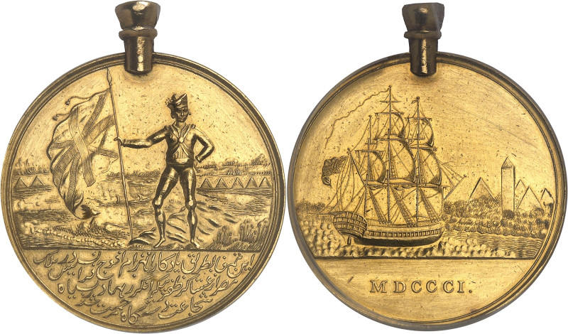 INDES BRITANNIQUES
Georges III (1760-1820). Médaille d’Or, Campagne d’Égypte et ...